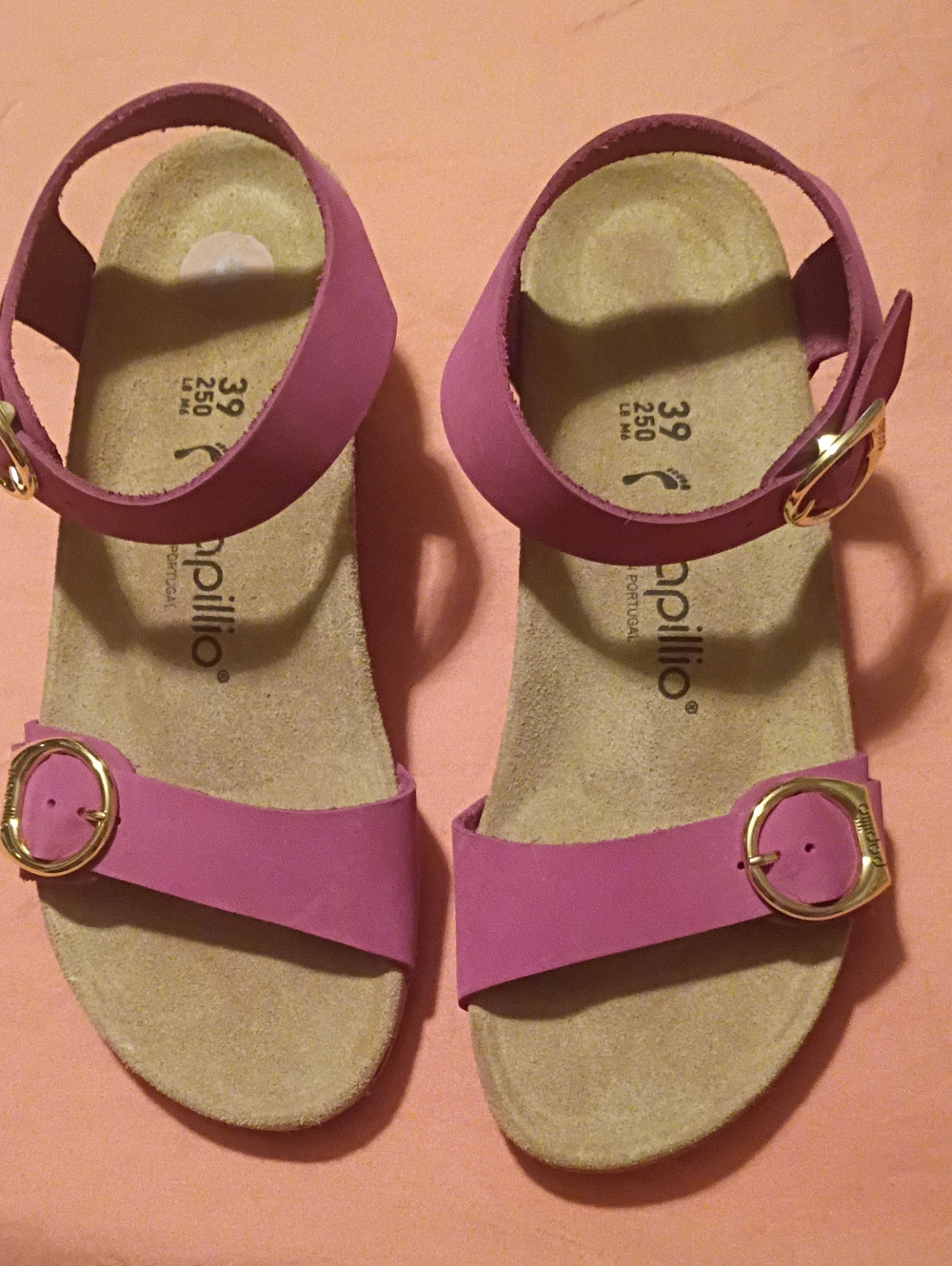 Unisa Pink Double-Buckle Women's Sandals